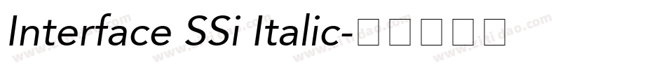 Interface SSi Italic字体转换